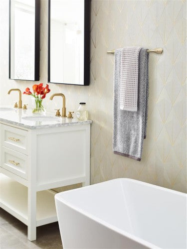 St. Vincent Zinc & Stainless Steel Golden Champagne Towel Bar 8