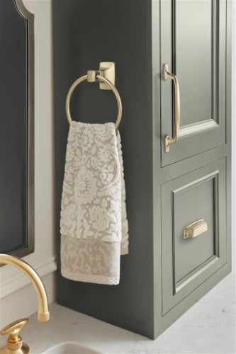 Highland Ridge Zinc & Stainless Steel Golden Champagne Towel Ring 5