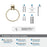 Highland Ridge Zinc & Stainless Steel Golden Champagne Towel Ring 3
