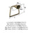 St. Vincent Zinc & Stainless Steel Golden Champagne Towel Ring 2