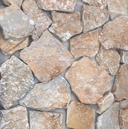 Golden Honey Split Face Limestone Veneer - Random Sizes x 3 CM