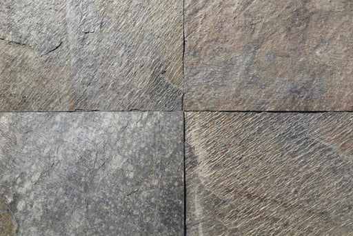 Full Tile Sample - Gold Green Quartzite Tile - 6" x 6" x 1/2" Natural Cleft Face, Gauged Back