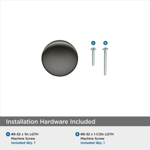 Riva Zinc Graphite Cabinet Knob 5