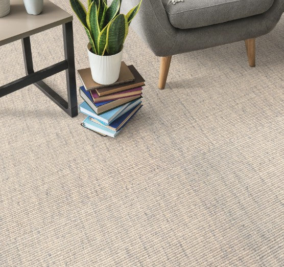 Arrieta Greige Wool Blend Carpet - Textured