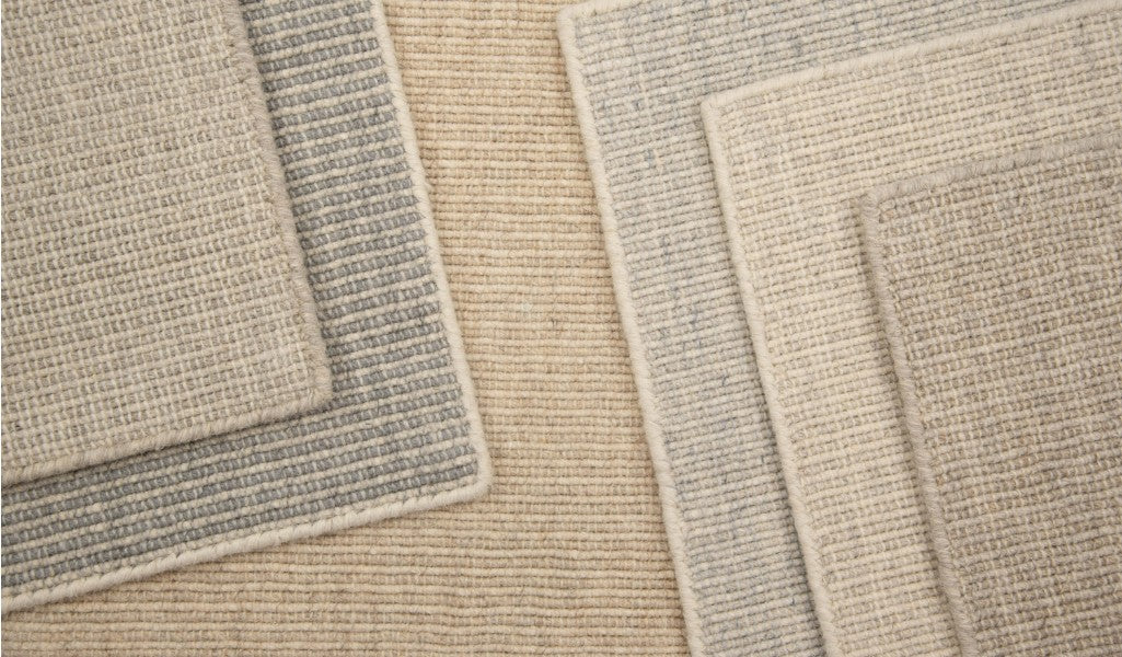 Arrieta Greige Wool Blend Carpet - Textured