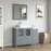 CVC Solid Wood Grey Bathroom Cabinet Grey