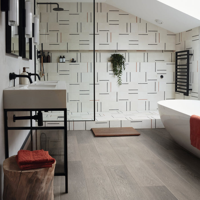 Vinyl Grey Artisan Oak Vinyl Tile Polyurethane 3