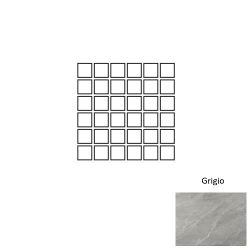 Pietra Ligure Porcelain Grigio PL02 Mosaic Natural 1