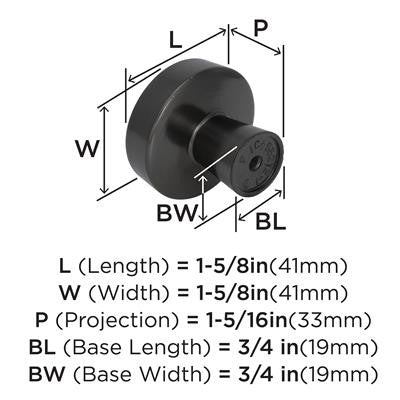 Blackrock Zinc Gunmetal Cabinet Knob 8