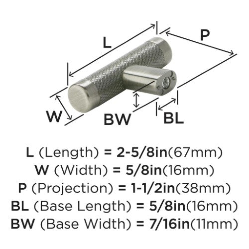 Bronx Zinc & Stainless Steel Gunmetal Cabinet Knob 2