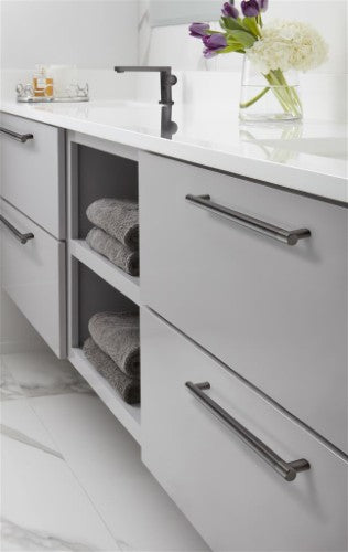 Bronx Zinc & Stainless Steel Gunmetal Cabinet Pull 20