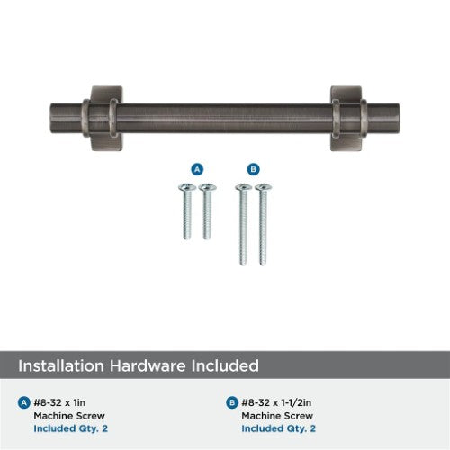 Davenport Zinc Gunmetal Cabinet Pull 26