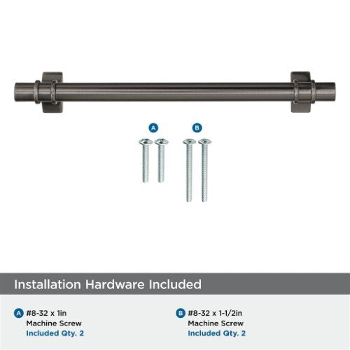 Davenport Zinc Gunmetal Cabinet Pull 28