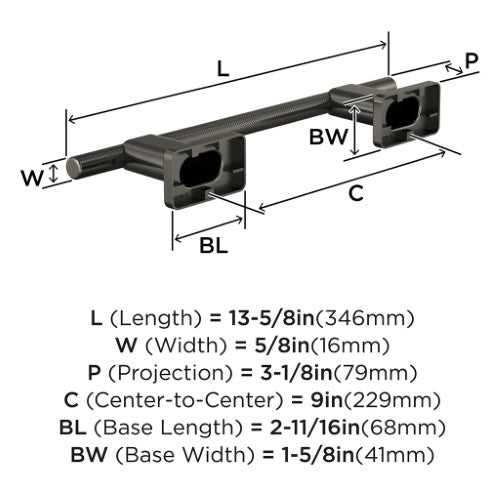 Bronx Zinc & Stainless Steel Gunmetal Towel Bar 4