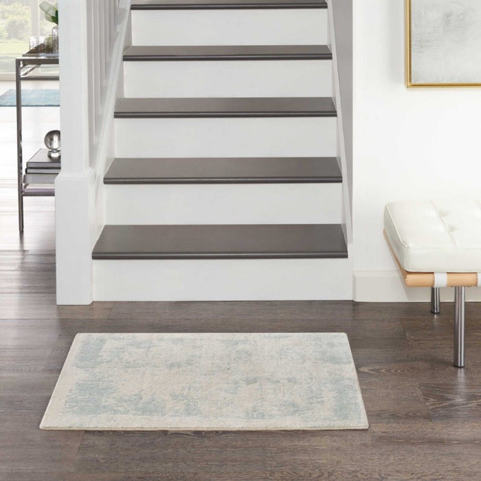 Harmony Polyester Ivory Aqua IVAQU