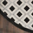 Aloha ALH26 Black White Polypropylene Modern Area Rug - 8 Ft x Round