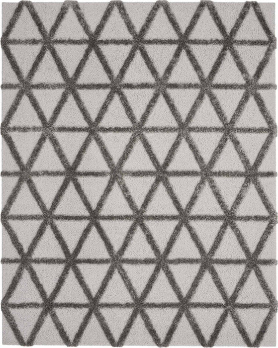 Highlands Grey HND01 Polypropylene & Polyester Contemporary Area Rug - 8 Ft x 10 Ft