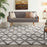 Highlands Grey HND01 Polypropylene & Polyester Contemporary Area Rug - 8 Ft x 10 Ft