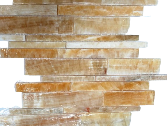 Honey Onyx Mosaic - Linear Polished