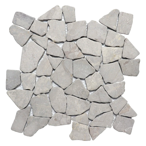 Island Stone Random Volcano Grey Tumbled Marble Mosaic | Lowest Price ...