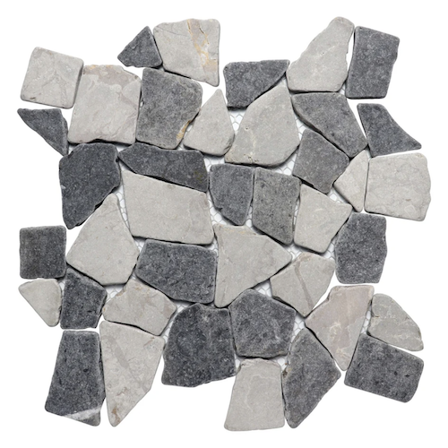 Island Stone Random Motley Grey JG Tumbled Marble Mosaic — Stone & Tile ...