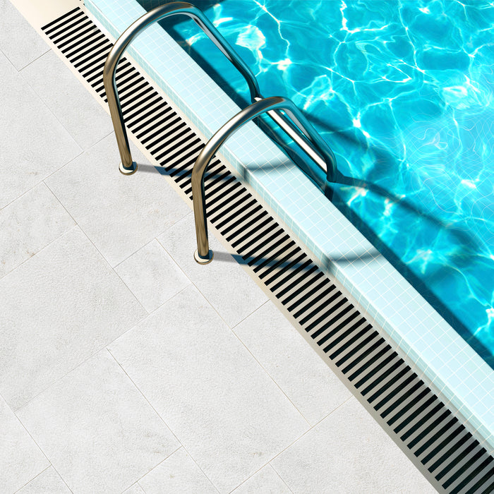 Ice White Sandblasted & Brushed Marble Paver Versailles Pattern - Various Sizes