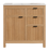Catalina Natural Oak Wood Freestanding Single Sink Bathroom Vanity with Pure White Top & Black Cabinet Pull - 30" (8" Faucet Hole Spacing) (Assembled)