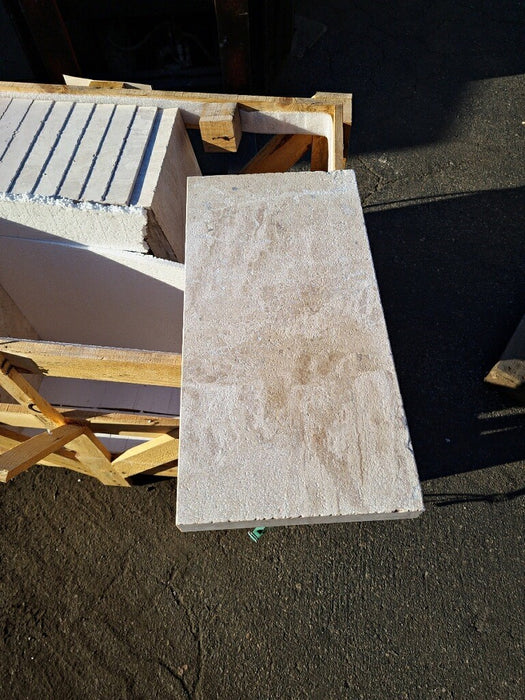 Sandblasted & Brushed Verona Marble Coping - 12" x 24"