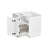 Shady White Wood Corner Lazy Susan Base Cabinet 2
