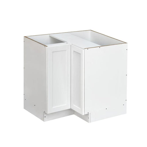 Mallorca White Wood Corner Lazy Susan Base Cabinet 1