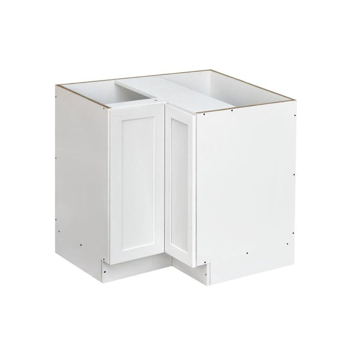 Mallorca White Wood Corner Lazy Susan Base Cabinet 1