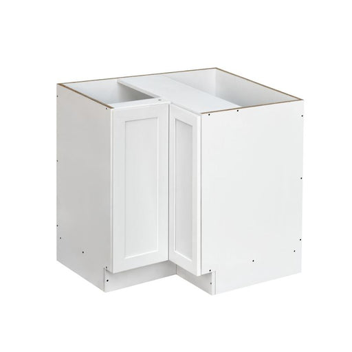 Mallorca White Wood Corner Lazy Susan Base Cabinet 1