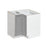 Mallorca Dolphin Gray Wood Corner Lazy Susan Base Cabinet 1
