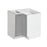 Mallorca Dolphin Gray Wood Corner Lazy Susan Base Cabinet 1