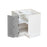 Mallorca Dolphin Gray Wood Corner Lazy Susan Base Cabinet 2