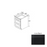 Slim Shaker Style Wood Iron Black Vanity Drawer Base Iron Black 1