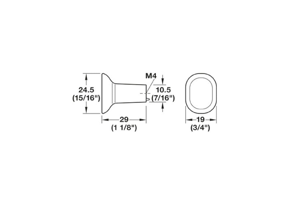 Fossetta Zinc Alloy Cabinet Knob Graphite 2