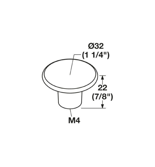 Aventura Zinc Cabinet Knob Satin Nickel 2