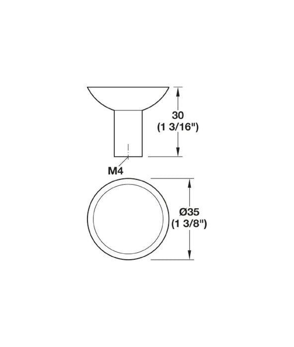 Eclipse Zinc Cabinet Knob Matte Black 2