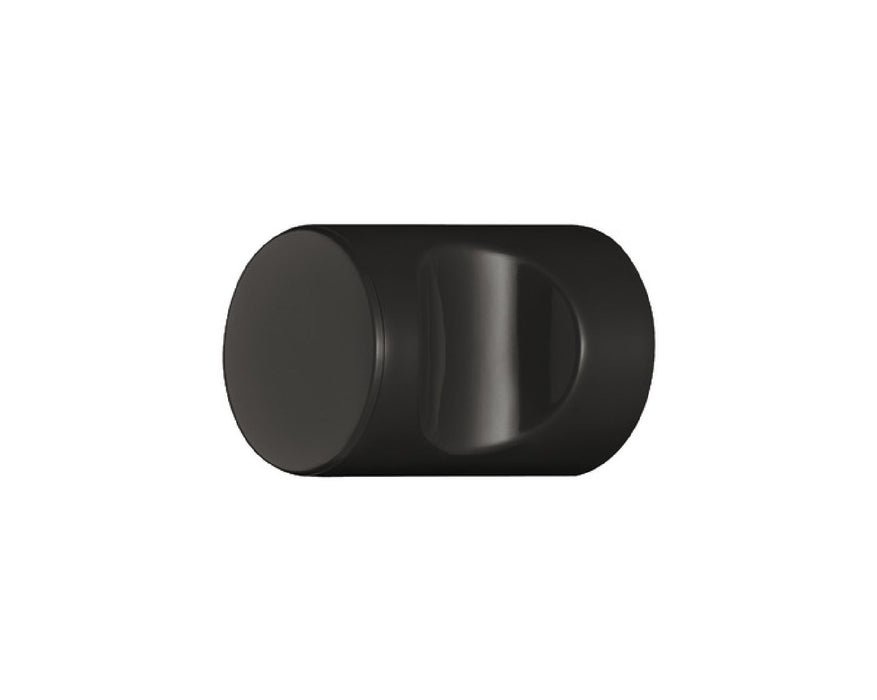 Cylindrical with Recessed Grip Polyamide Cabinet Knob Jet Black 1