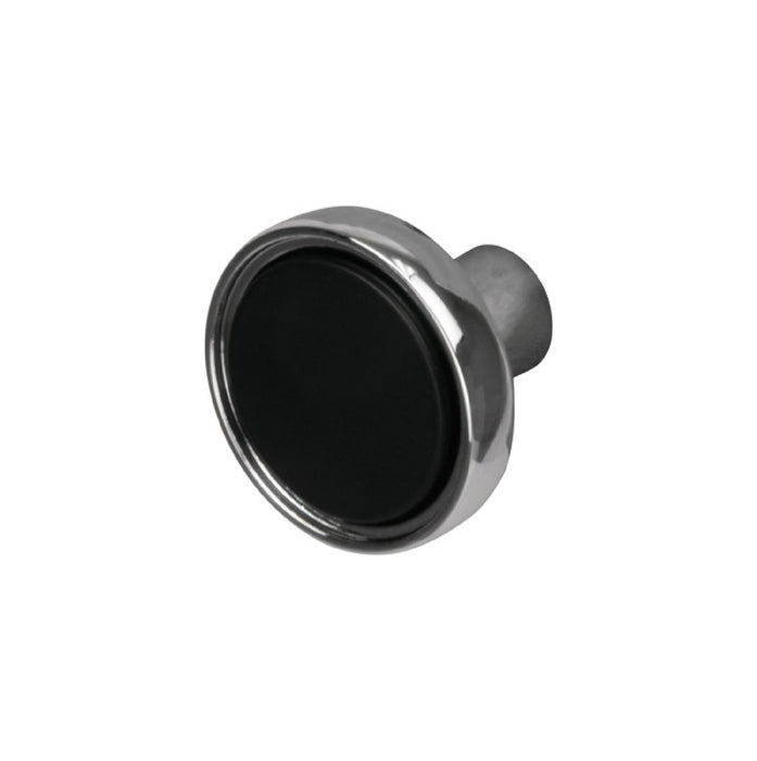Mergence Zinc Cabinet Knob Polished Chrome Matte Black 1