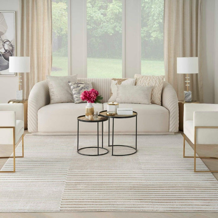 Splash Beige Silver Polypropylene & Polyester BGESV