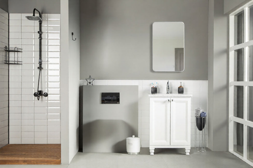 Isabel Wood White Bathroom Vanity White 2