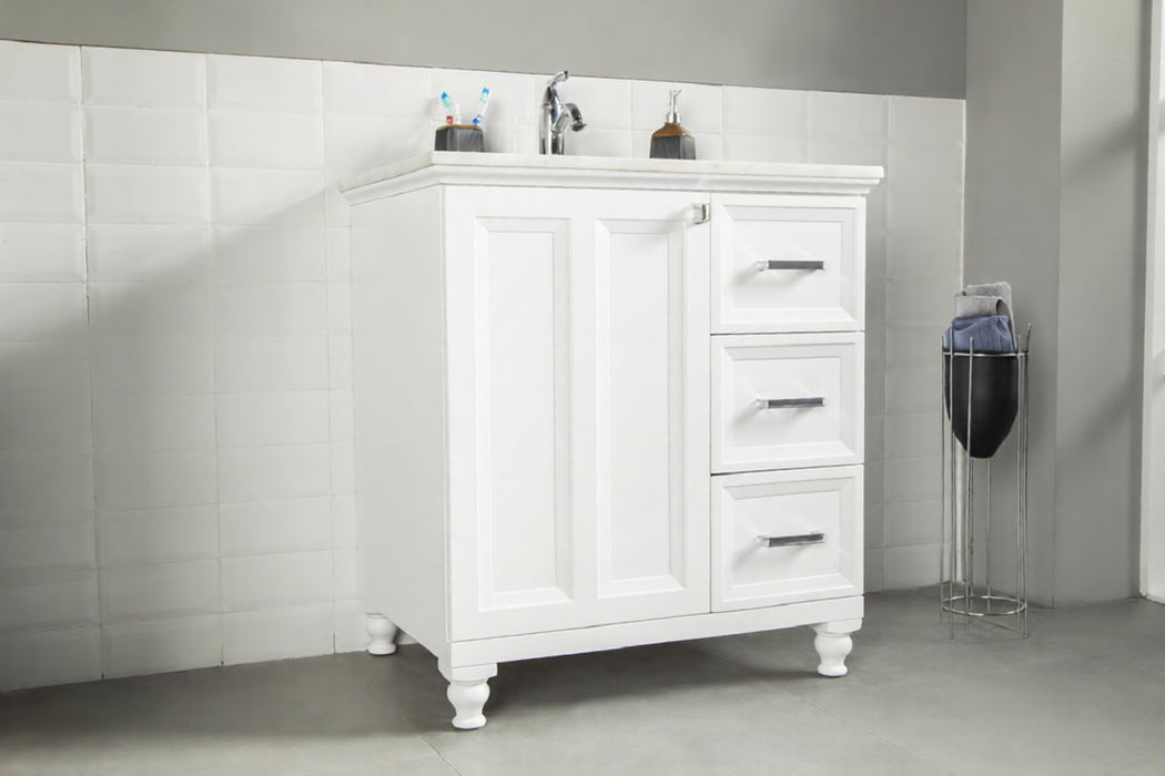 Isabel Wood White Bathroom Vanity White 3