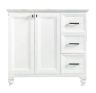 Isabel Wood White Bathroom Vanity White 1