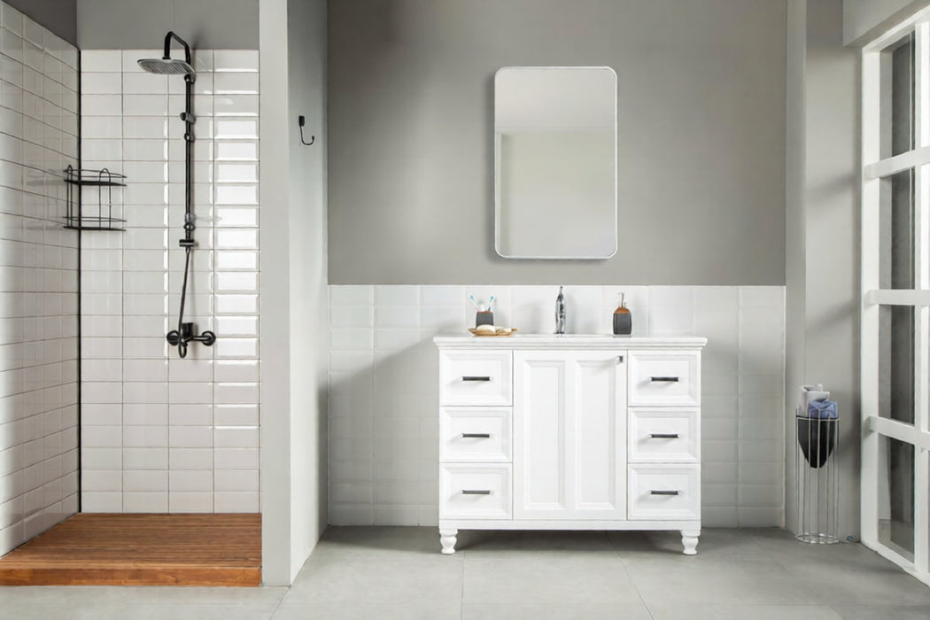 Isabel Wood White Bathroom Vanity White 2
