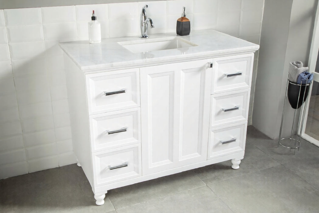 Isabel Wood White Bathroom Vanity White 3
