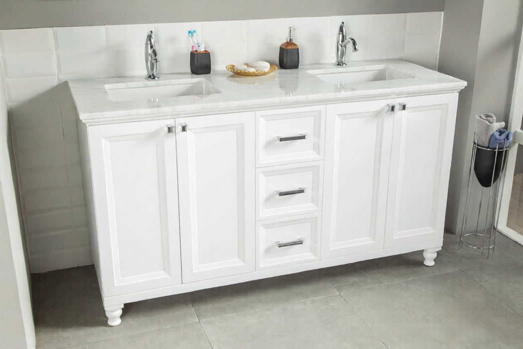 Isabel Wood White Bathroom Vanity White 3