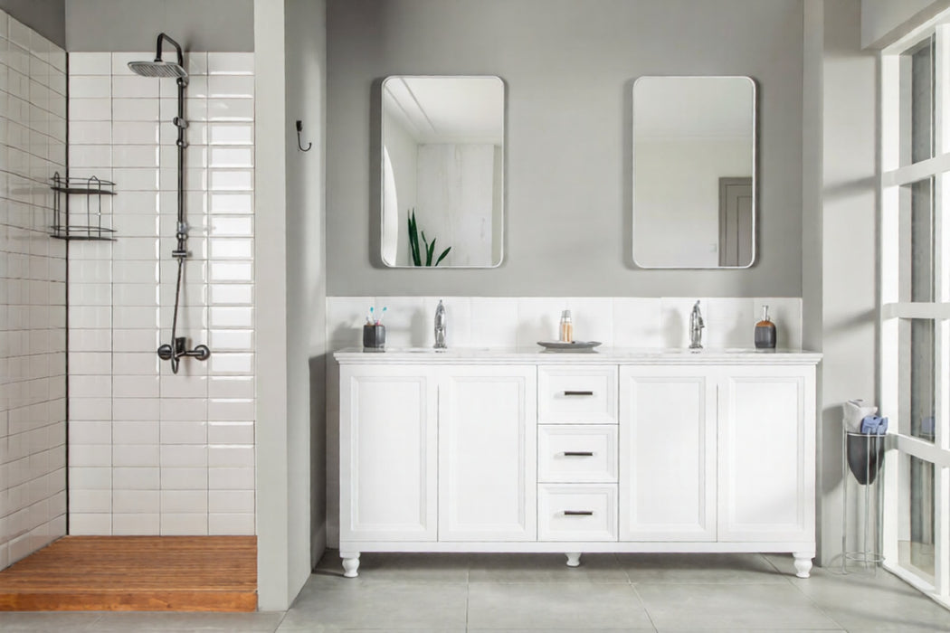 Isabel Wood White Bathroom Vanity White 2
