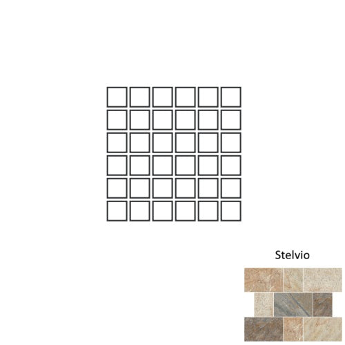 Italian Stones Porcelain Stelvio IS62 Mosaic Natural 1